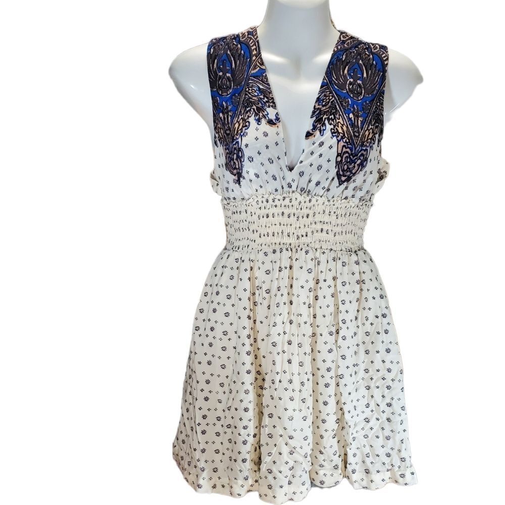 FREE PEOPLE summer dress v plunge XS